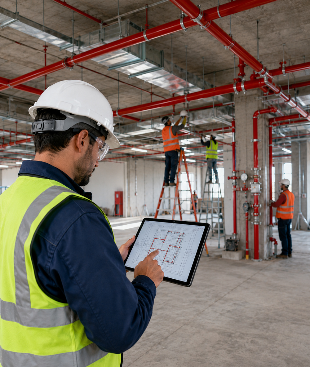Equipo Proyectos Mecánicos ZG en obra